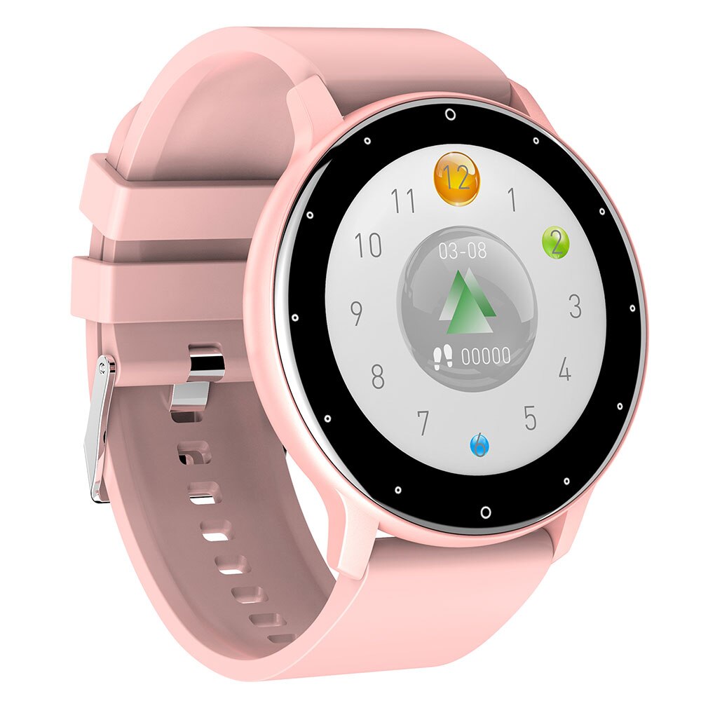 MEGIR Sport Uhr für Frauen Männer Herz Bewertung Blutdruck Fitness Tracker IP67 Wasserdicht Clever Uhren für iOS Android: ZL02-Rosa