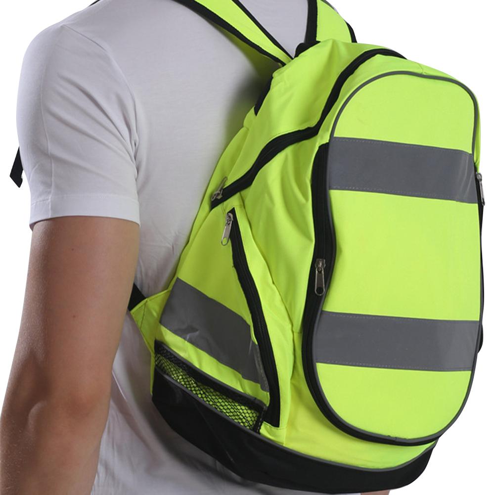 Night Reflective Luminous Backpack Outdoor Riding Cycling Camping Hiking Sports Bags For Men Women Unisex Travel Safety Rucksack