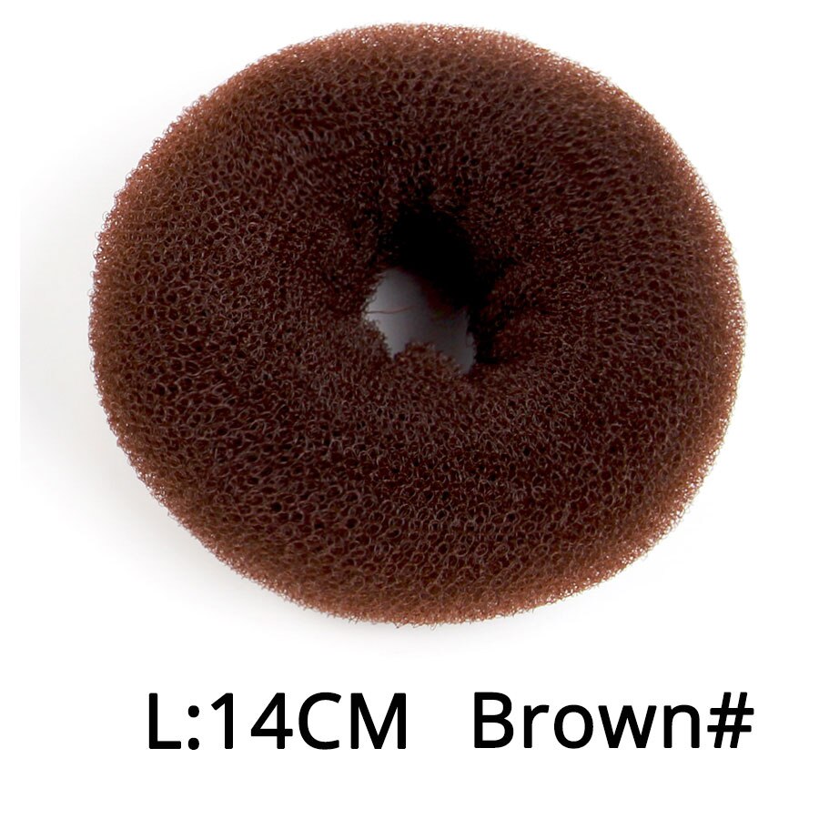Leeons S/M/L Hair Doughnut Dish Hair Donut Bun Maker Wig Hair Donut Braids Hair Accessories Hair Bun Headband Doughnut Maker: l brown