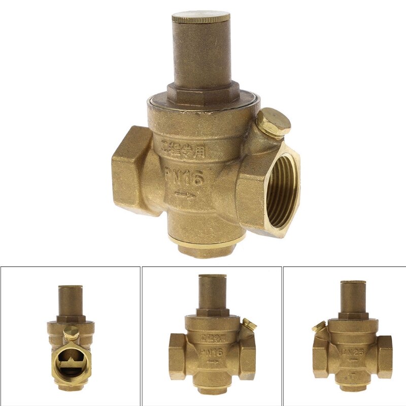 DN25 1" Adjustable Brass Water Pressure Reducing Regulator Valve PN 1.6