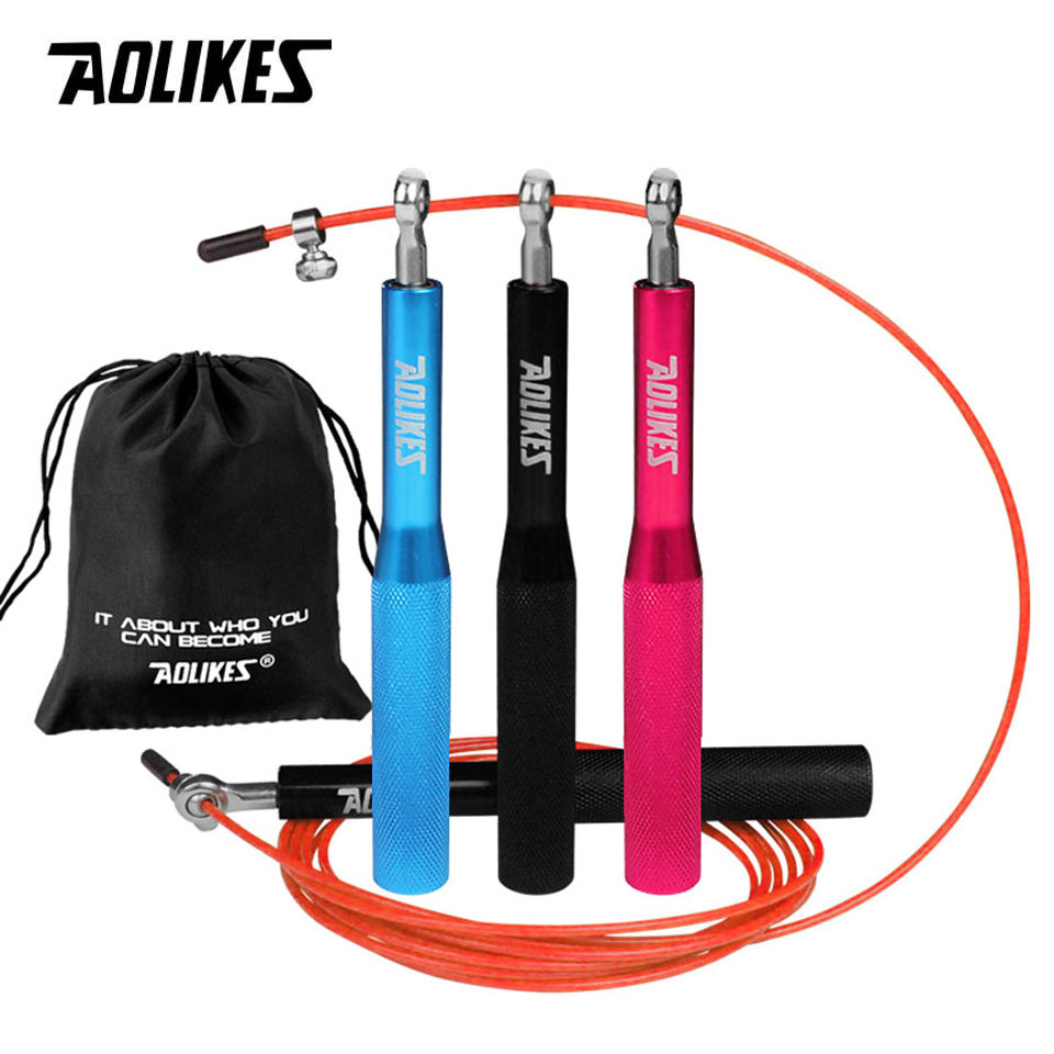 AOLIKES Crossfit Jump Rope Speed Bearing Skipping Fitness Workout Training Equipement MMA Boxing Home Exercise