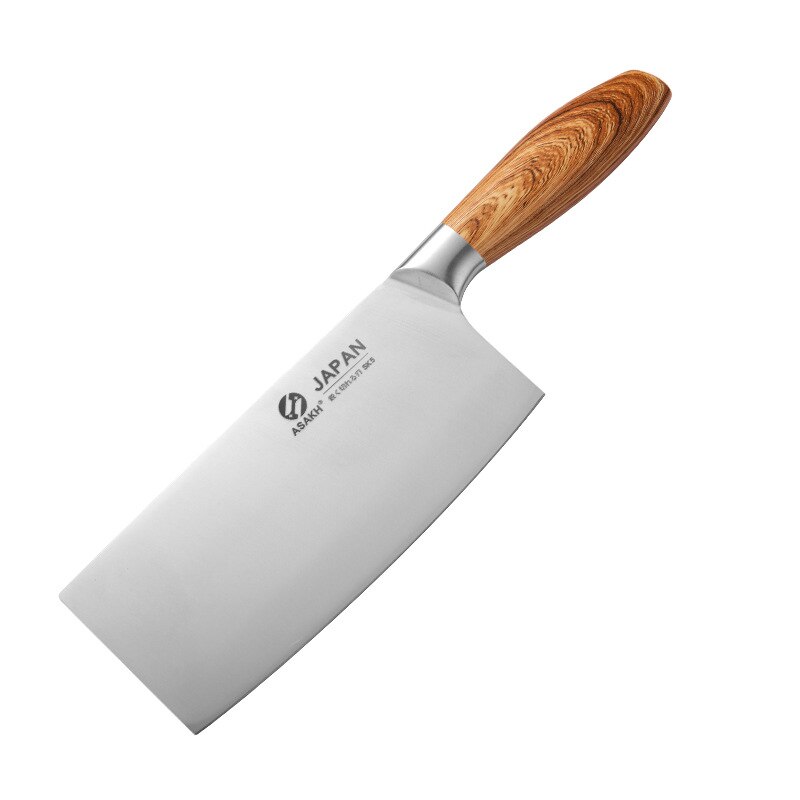 Kitchen Cleaver Knife Chef 4CR13 German Stainless Steel Forged Meat Full Tang Chopper Chinese Santoku Butcher Cook Tool: Gold