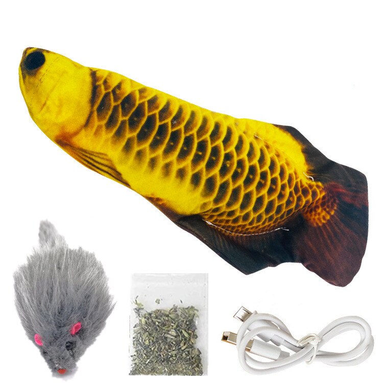 Electric Fish Catnip Toy Simulation Fish Funny Cat Jumping Fish Suitable for Indoor Cat Interactive Mobile Bouncing Fish Cat Toy: 5