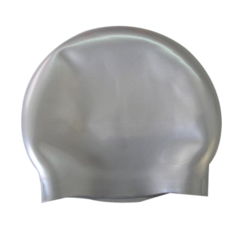 Silicone Rubber Swimming Cap Waterproof Swim Caps Elasticity Hat Swimming Competition Accessorie student Adult Men Women 9 color: Grey