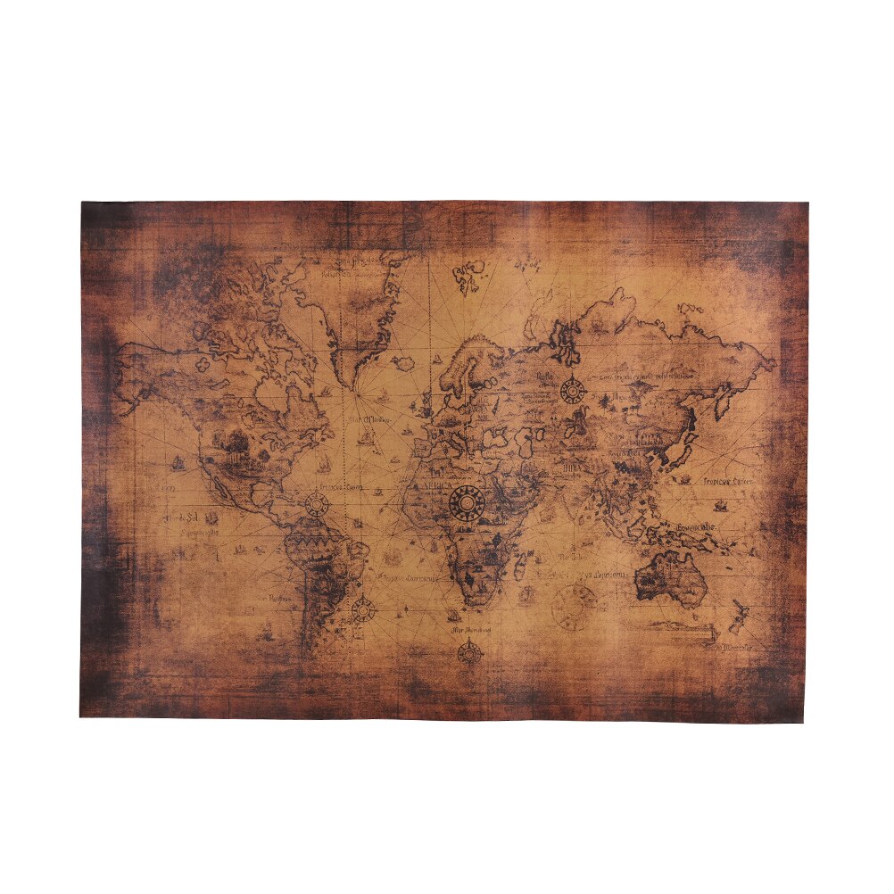 Retro vintage stil verdenskort papirplakater retro i wallstickers boligindretning kunst ordkort store papirplakater