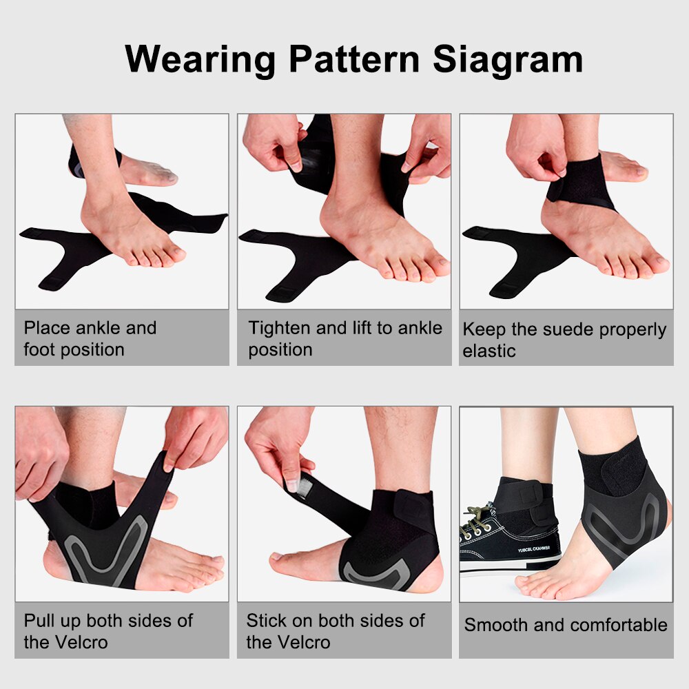 Protective Sport Ankle Support Elastic High Protect Sports Ankle Equipment Safety Running Basketball Ankle Brace Support
