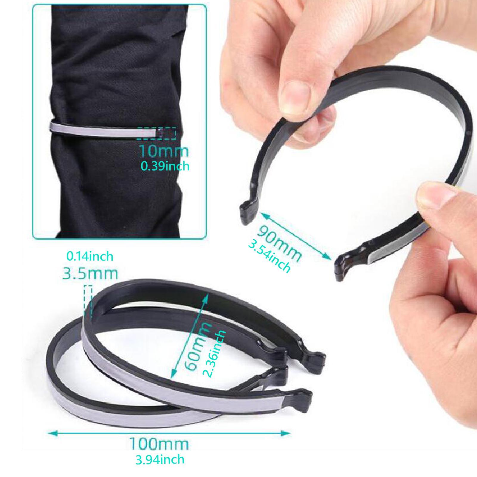 2Pcs Bicycle Pants Clips Trouser Clamps High Visibility Bicycling Accessories Biking Bike Bicycle Pant Leg Cuff Clips
