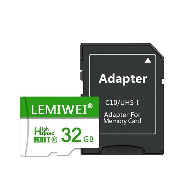 Lemiwei Memory Card 64GB 32GB 16GB 8GB With Adapter Trans Flash Card High Speed TF Card Compatible With Phone: 32GB-Adapter