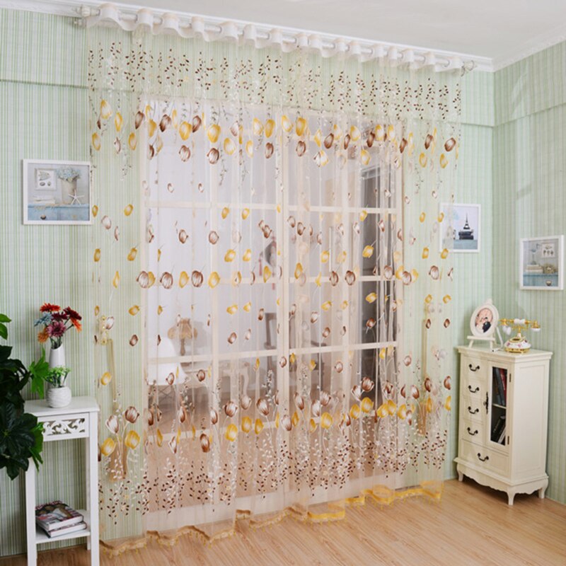 Tende moderne in Tulle per soggiorno tende viola per bambini camera da letto porta tende da cucina corte tende Creative