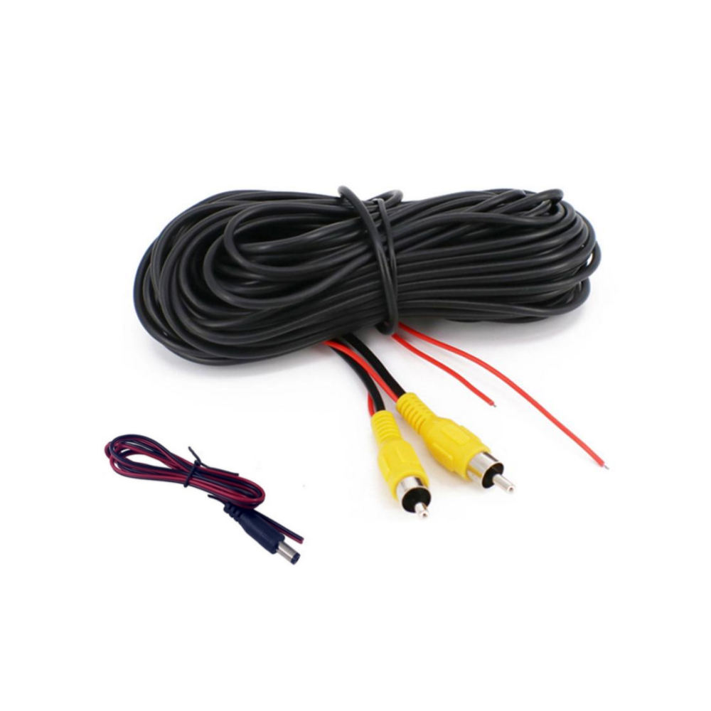 Câble vidéo universel de 6M pour caméra de recul de voiture, fil RCA de 6 mètres pour connecter une caméra de recul avec moniteur multimédia de voiture