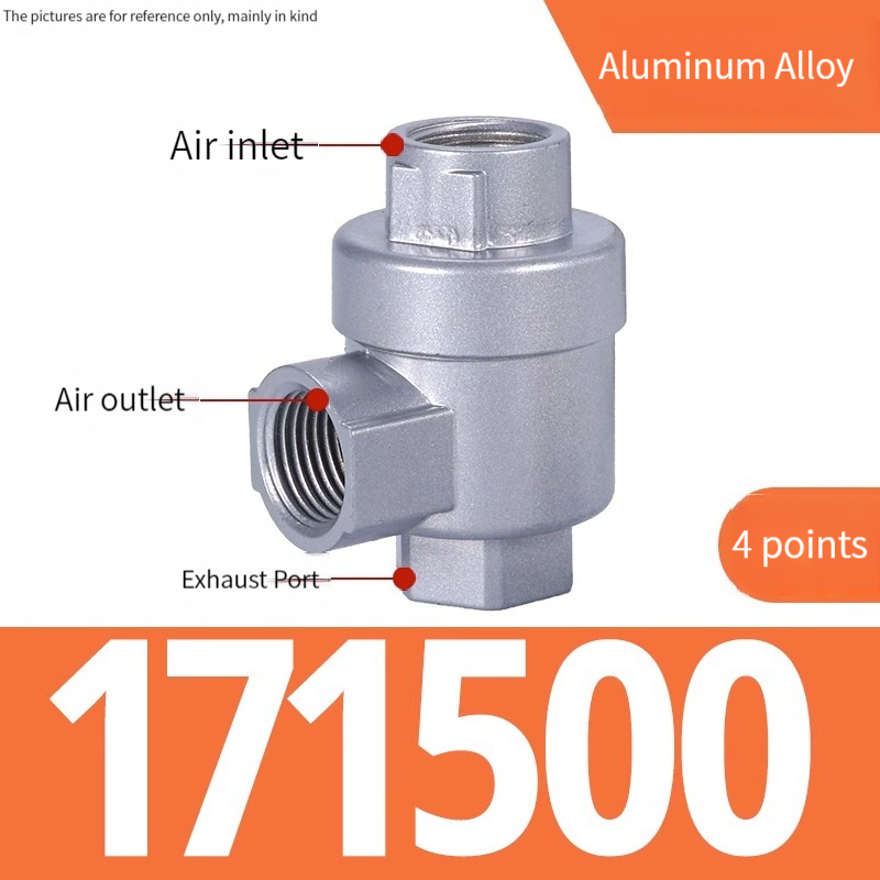 XQ-válvula neumática de escape rápido, 1 piezas, 1/4 ", 3/8", 1/2 ", 170600 171000 171500, válvula auxiliar de aluminio: Azul