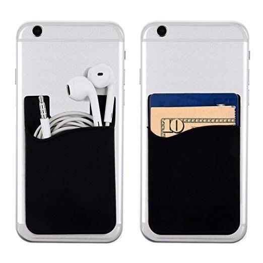3M Sticker Back Cover Kaarthouder Pouch Voor Telefoon Mobiele Telefoon Snoep Kleur Mouw Voor Mobiele Telefoon Pouch credit Kaarthouder