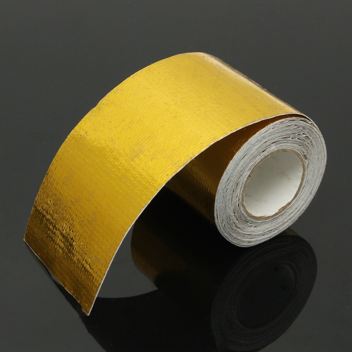 5m*5cm Car exhaust pipe Thermal insulation tape Aluminum Foil Tape Automotive Exhaust Pipe Decorative Tape Heat Shield Wrap Tape