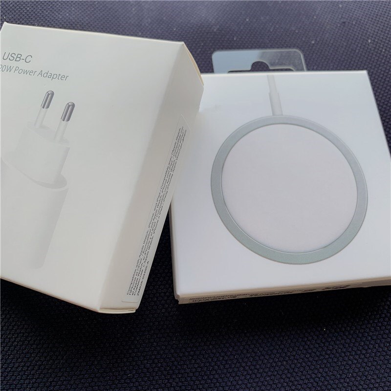 Cargador inalámbrico magnético original para móvil, dispositivo de carga QI de 15W para iPhone 12 Pro Max 12 Mini, enchufe rápido de la UE/EE. UU., 20W, 11 XS XR, 1 ud.: 20W n wireless