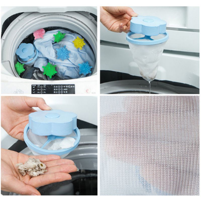 Reusable Washing Machine Floating Lint Mesh Trap B... – Vicedeal