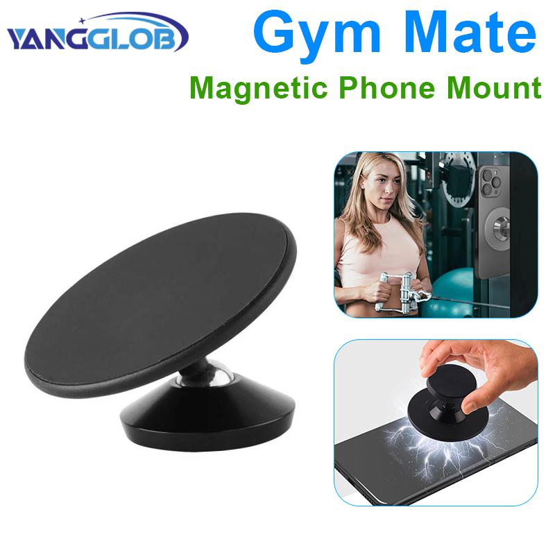 Support de téléphone magnétique Gym Mate et support de téléphone à aspiration magnétique double face pour MagSafe. Shooter des vidéos mains libres pendant travailler
