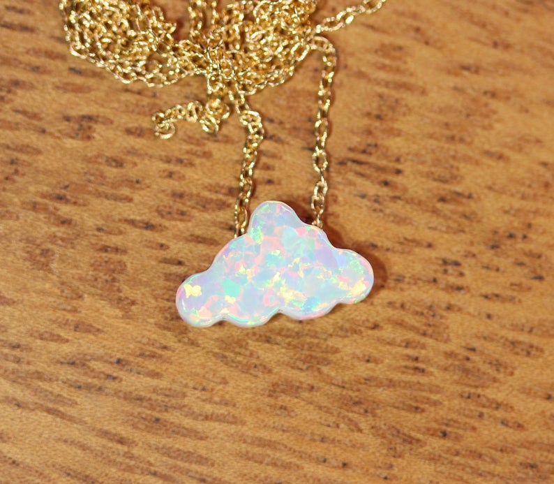 Trend Leuke Cloud Hanger Ketting, Eenvoudige Stijl Sieraden, Gouden Ketting Beste Vrienden Vriendschap