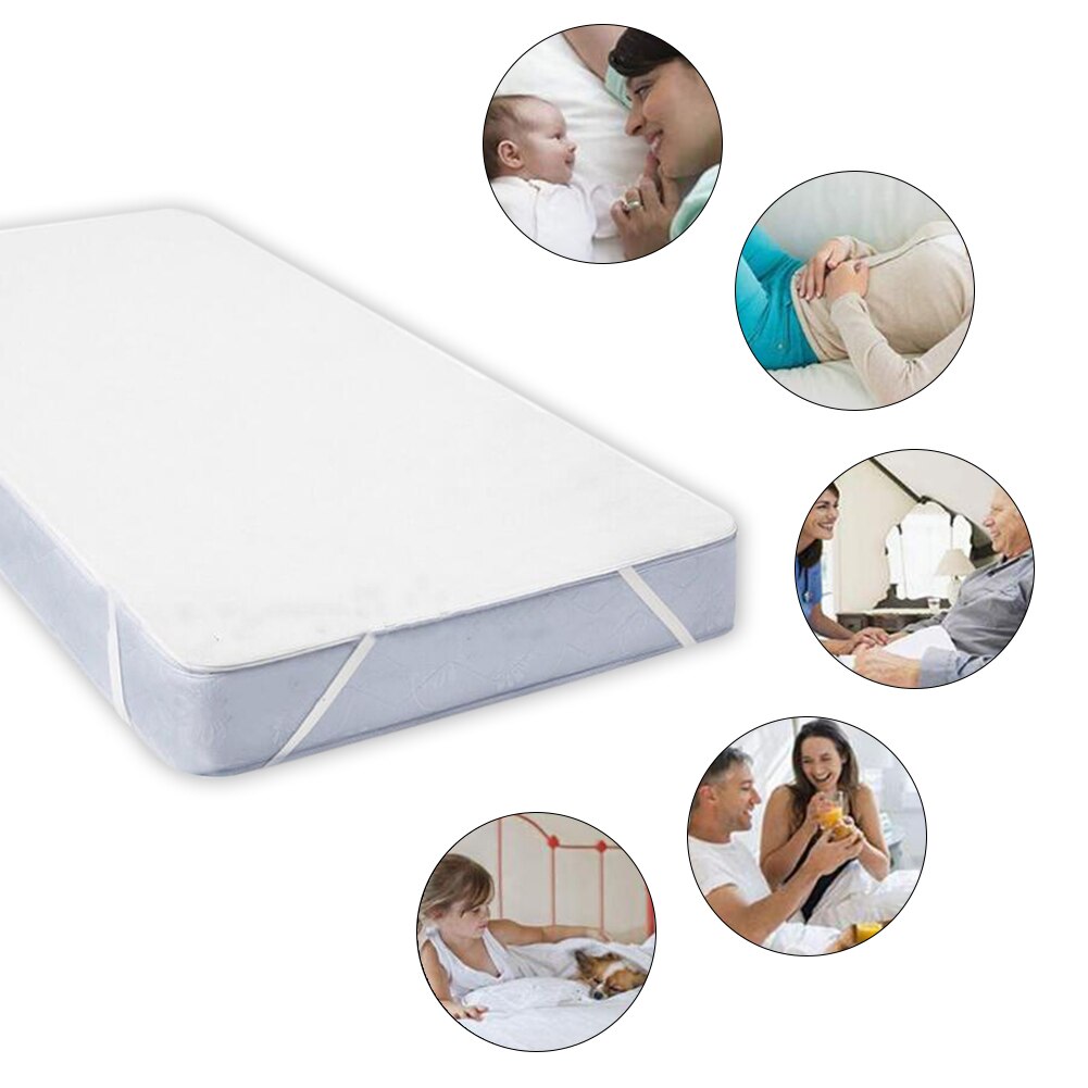 Four-Corner Tendon Terry Cloth Waterproof Bed Cover Waterproof Mattress Protector Household Bed Accessories
