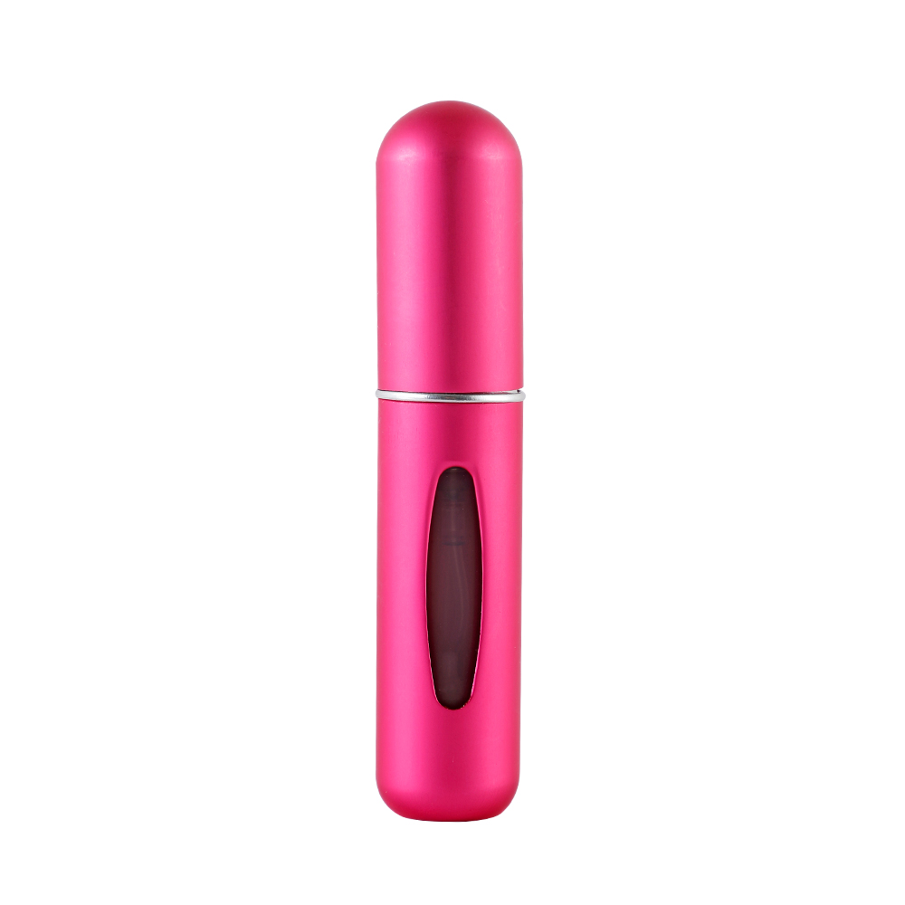 Mini botella de Perfume portátil de viaje de alta gama, Base de recarga, carga recta, muestra pequeña de Perfume, Material de aluminio: Marfíl