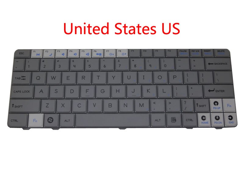 Laptop US BR Keyboard For Quanta NL2 Brazilian BR English US V112646AK1 AENL2AN0020 V112646BS1 AENL2U00020 Gray: English US