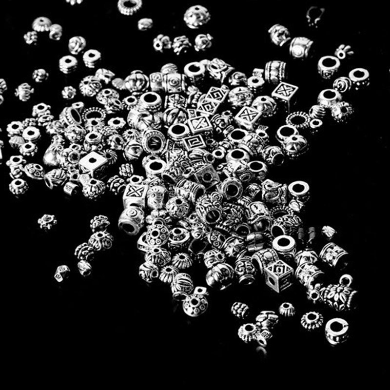50g (über 180 stücke) Tibetischen Silber Metall Spacer Perlen für Schmuck Machen Metall Spacer Perlen Erkenntnisse für Armband