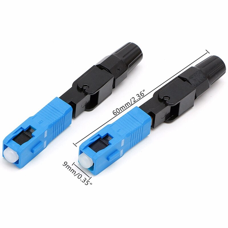50 Stck eingebettet Sc Upc Fiber Optik Schnelle Stecker Ftth Single Fiber Optik Sc Schnelle Stecker Sc Adapter bereich Montage