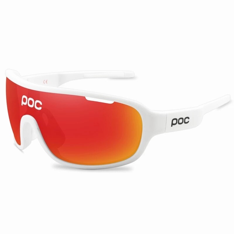 4 Set di lenti POC occhiali da ciclismo sport all'aria aperta occhiali uomo donna occhiali da bicicletta polarizzati MTB Road Bike occhiali da moto