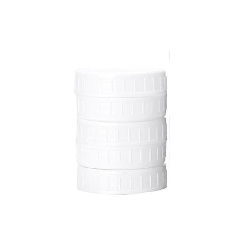 Pack Jar Lids Unlined Ribbed Plastic Cup Lid for Regular Mouth Mason Cannings Leakproof Storage Bottle Caps Cover: 5pcs 70mm