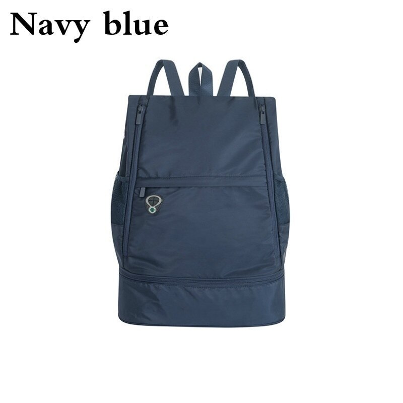 Multifunction Fitness Bag Large Capacity Dry and Wet Separation Sports Bag Shoulder Messenger Bag Travel Bag: navyblue