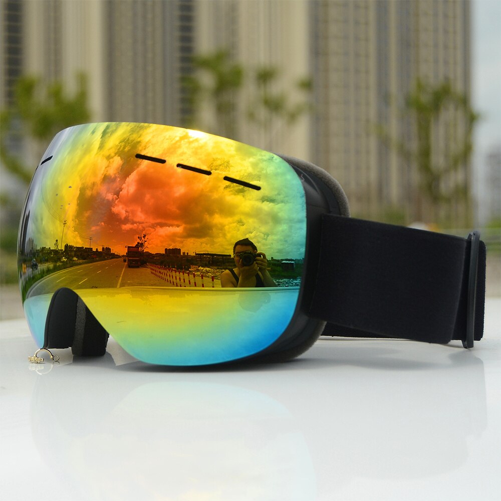 Ski Goggles Big Spherical Glasses Coca Myopia Double Anti-fog Ski Goggles UV400 Snowmobile Men And Women Goggles