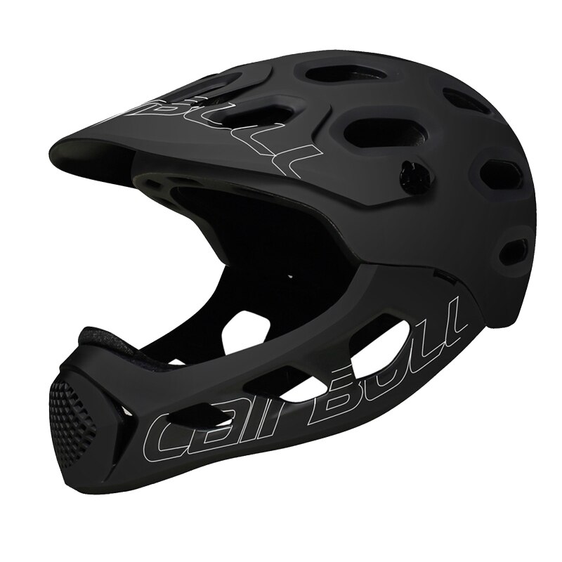 Adult Full Face Motorcycle Off-Road MTB Cross-country Bicycle Extreme Sports Safety Head Protective Helmet: Black