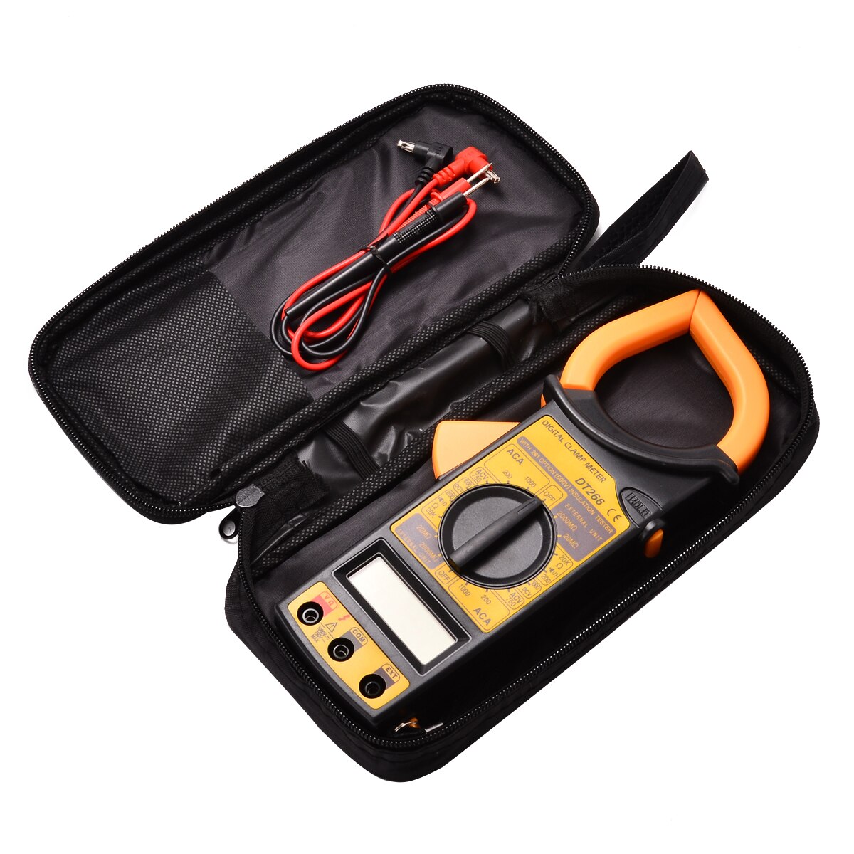 DT266 Clamp Multimeter AC/DC Strom Spannung Tester LCD Digital Clamp Multimeter withTest Kabel