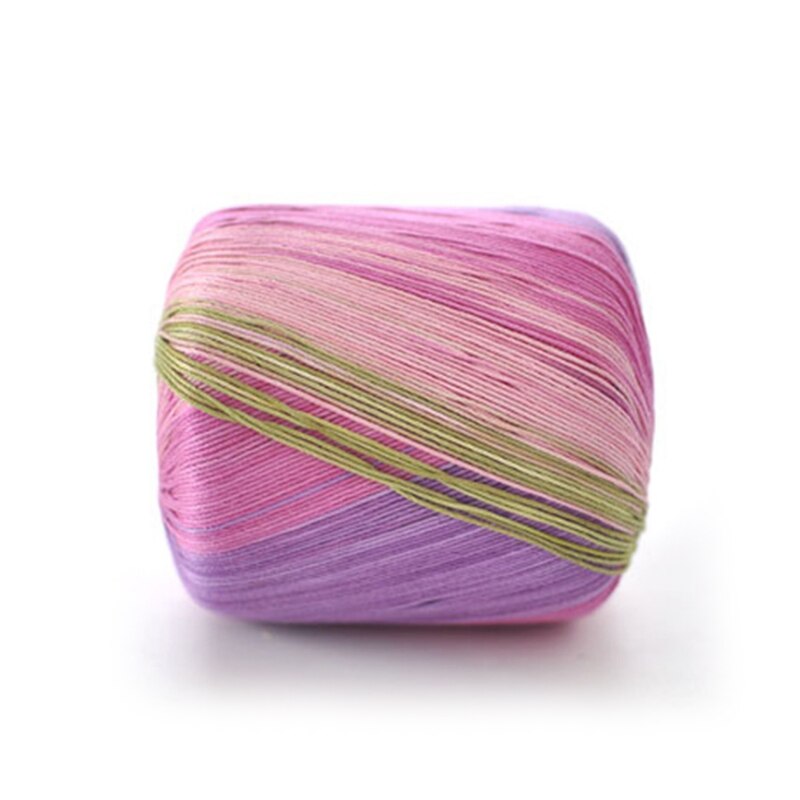 50g/ball Gradient Lace Thin Thread Cotton Yarn Worsted Section-dyed Rainbow Yarn For DIY Hand Knitting Crochet Sewing Yarn