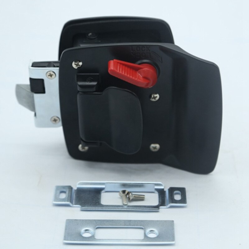 Black RV Paddle Entry Door Lock Latch Handle Deadbolt Camper Trailer