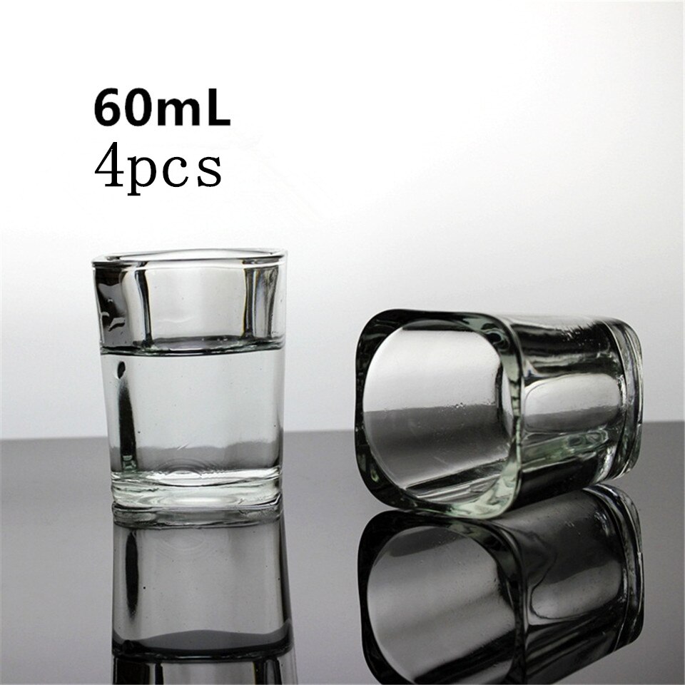 4pcs Transparent Crystal Glass Cup for Whiskey Wine Vodka Bar Club Spirits Wine Glass Cup Beer Wine Glass Brandy Cup: A06