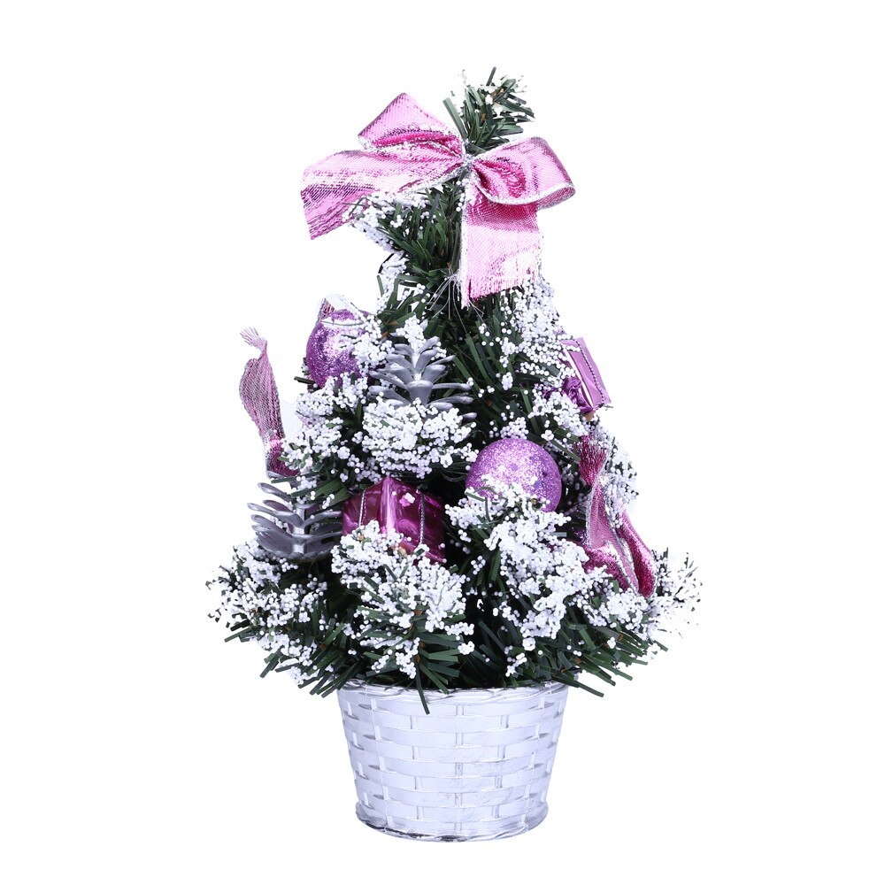 TK1 25cm Mini Christmas Decoration Tree Festival Desktop Decoration Small Tree Tree Festival Party Decoration for Home Year: PP