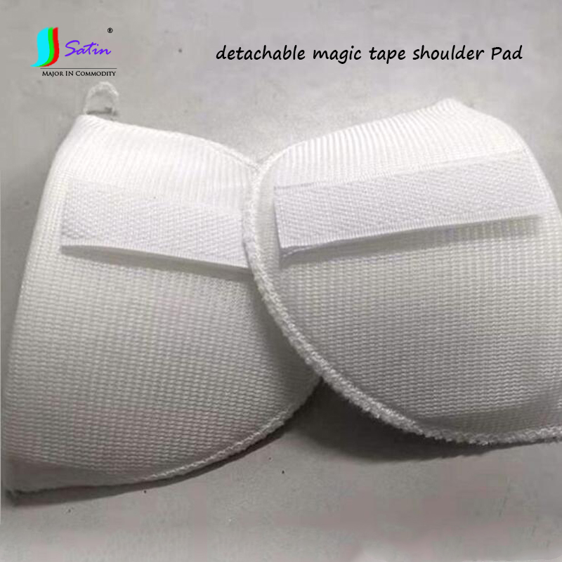 Goed pak lentejas jurk versieren wit klittenband afneembare magische tape schoudervulling  a0446l