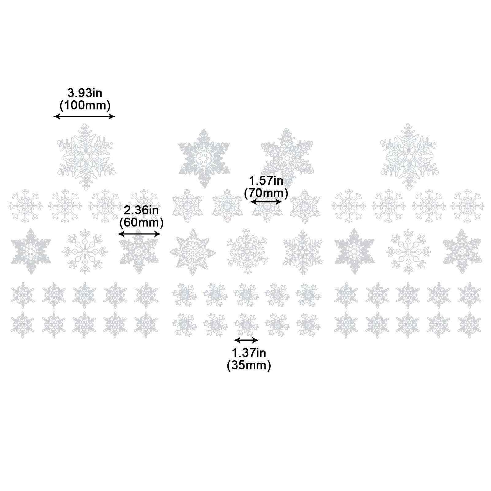 winter snow window Stickers Home window electrostatic stickers snowflake shape Glass stickers
