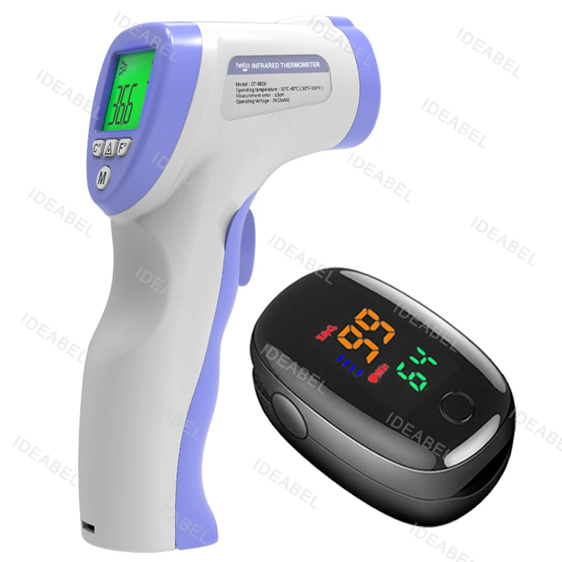 Termômetro médico para febre ir, termômetro digital para ouvido, criança, adulto, sem contato, temperatura corporal ou mini oxímetro, ferramenta de oxigênio no sangue: 6