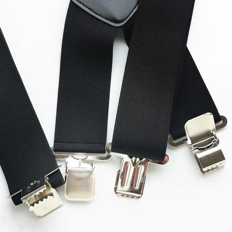 Over Size 50mm Width Men Suspender High Elastic Adjustable Strong Clips Suspender Heavy Duty Nice Wearing X-Back Trousers Braces