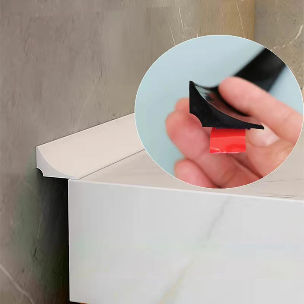 15mm Height Bendable Silicone Waterstop Strip Kitchen Countertop Retaining Shower Barrier 50cm/80cm/100cm/150cm/200cm