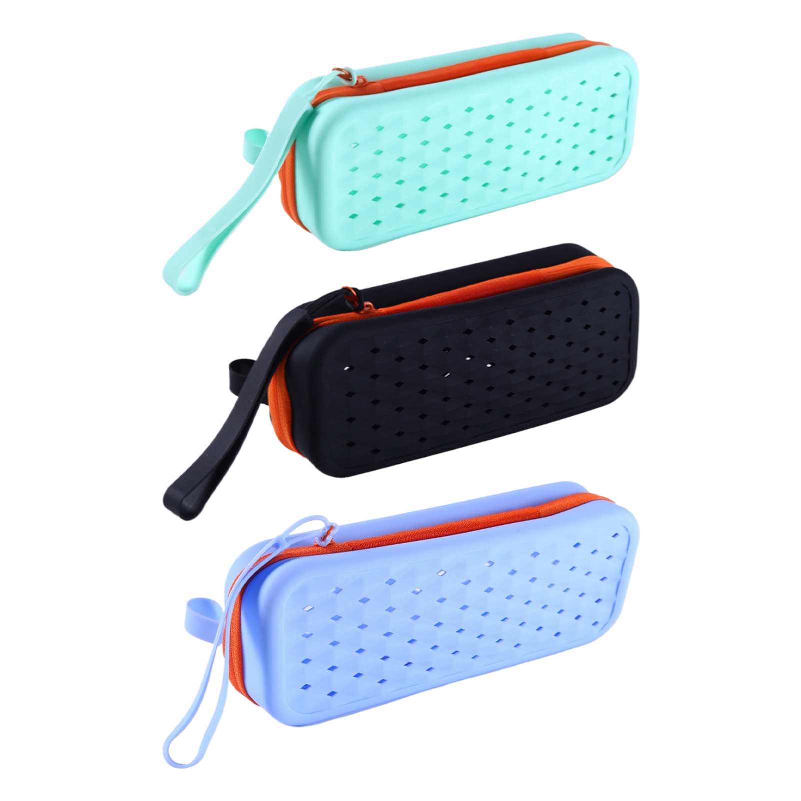 Silicone Goggle Case Swimming Goggles Storage Case with Drain Holes Water Sport Accessories Earplugs Organizer With Lanyard