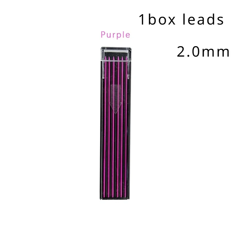 Lápiz mecánico de 2,0 MM, de dibujo artístico, lápiz automático, escritura de centro de gravedad bajo, suministros escolares de oficina para estudiantes: Castaño