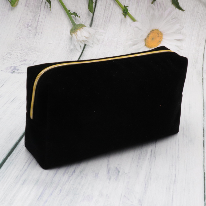 Vrouwen Rits Fluwelen Make-up Tas Reizen Grote Cosmetische Tas voor Make-up Effen Kleur Vrouwelijke Make-up Pouch Benodigdheden Opbergtas