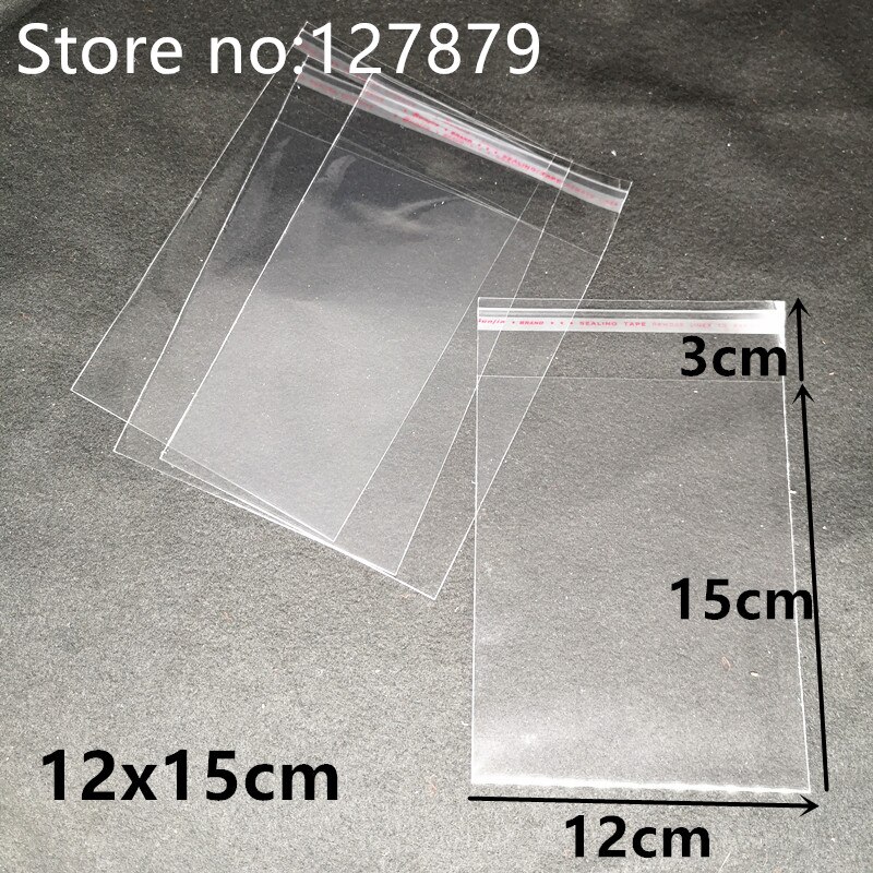 6 größen Klar Self-adhesive Cello Cellophan Bag Selbst Dicht Kunststoff Taschen Süßigkeiten Verpackung Wiederverschließbaren Cookie Verpackung Bag Pouch