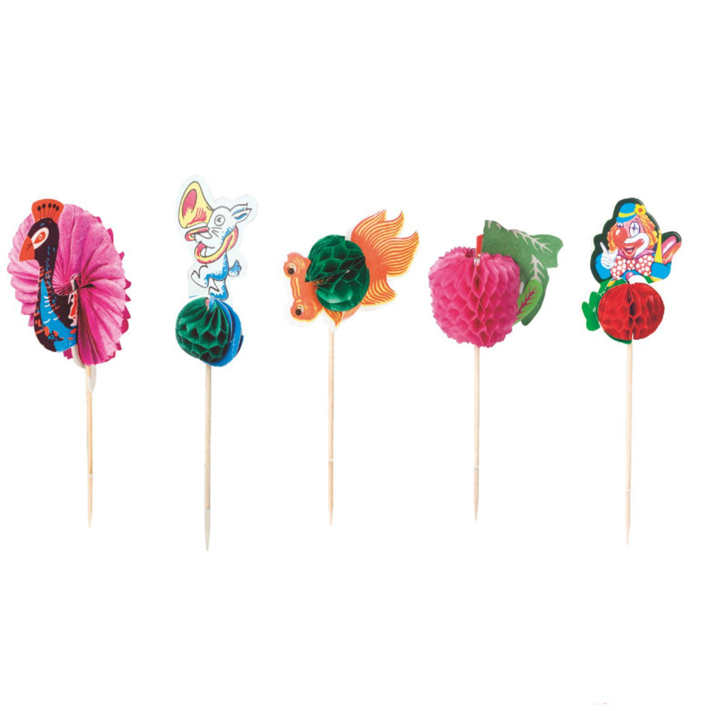 25 stks/partij, Papier Tropische Cocktail Juice Drink Picks Sticks Birthday Party Bruiloft Decoratie