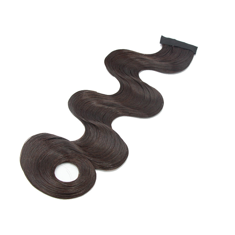 Flequillo de pelo de onda profunda para mujer, negro, marrón, accesorios para el cabello Vintage, estudio de fotografía: 5