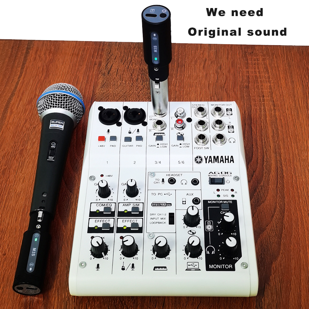 Wireless Microphone System 2.4GHz Wireless XLR Transmitter and Receiver for Dynamic Microphone, Audio Mixer, PA System