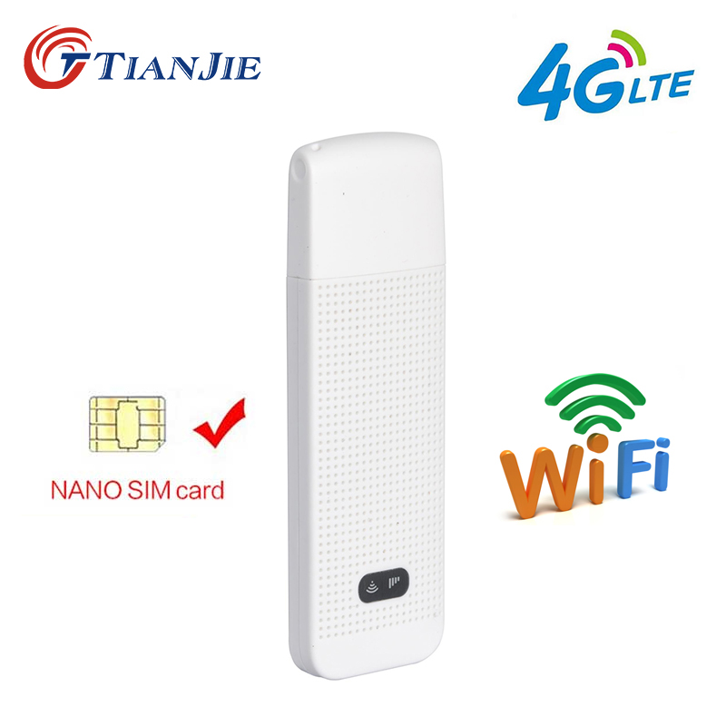 Tianjie Wifi Router 100Mbps Usb Modem Draadloze Breedband Mobiele Hotspot Lte 3G/4G Unlock Wingle Dongle