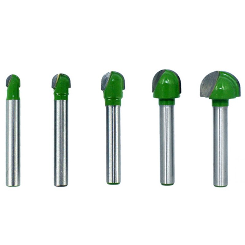 4Pcs 6Mm Shank Round Nose Cove Box Wood Router Bit Cutter &amp; 5Pcs 6Mm Shank Ball Nose Router Bits Set